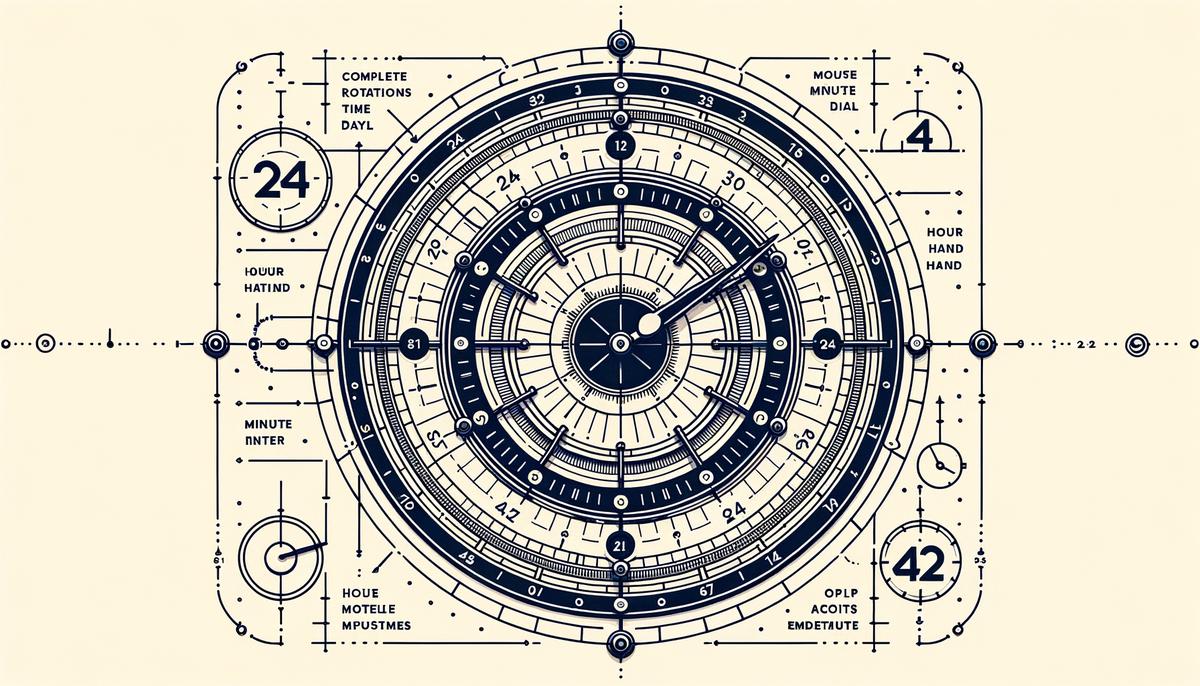 Image of a 24-Hour Watch for reference. Avoid using words, letters or labels in the image when possible.