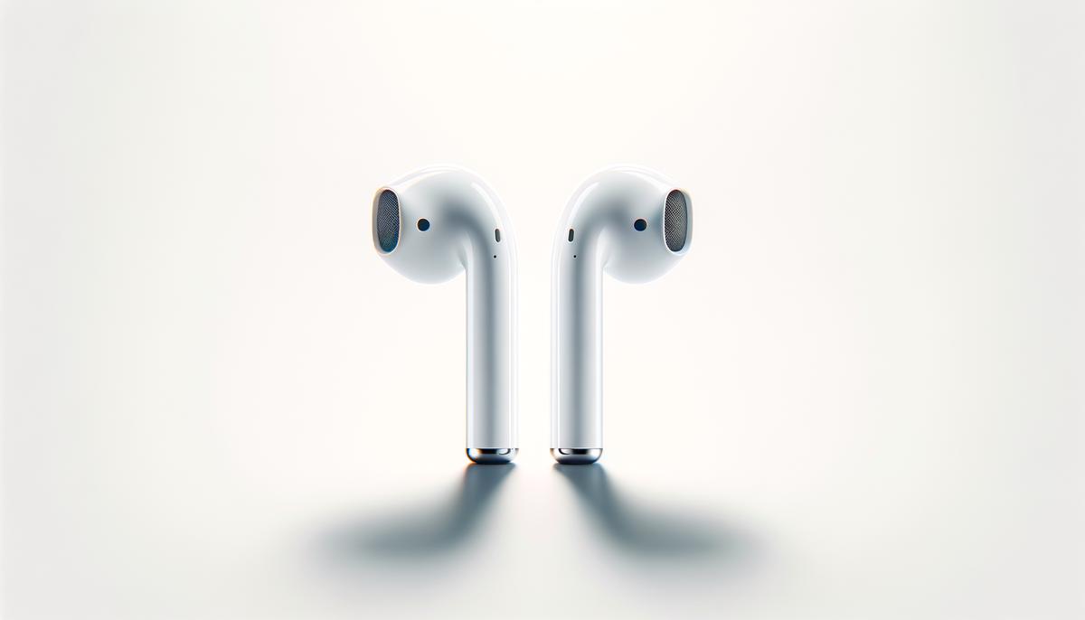 Apple AirPods on white background