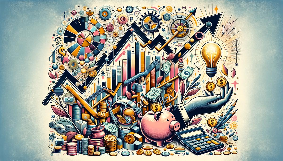 Abstract image representing financial analysis and cost savings