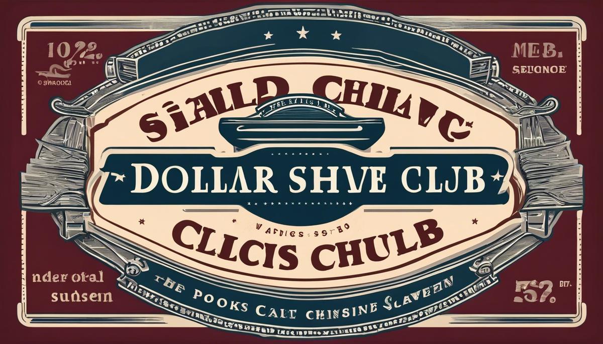 The Dollar Shave Club logo, depicting a shaving razor and the text 'Dollar Shave Club' written in a bold font.