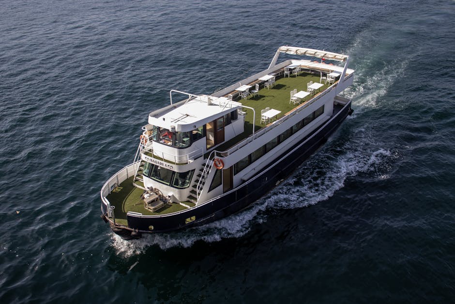 A luxurious yacht sailing on the open sea