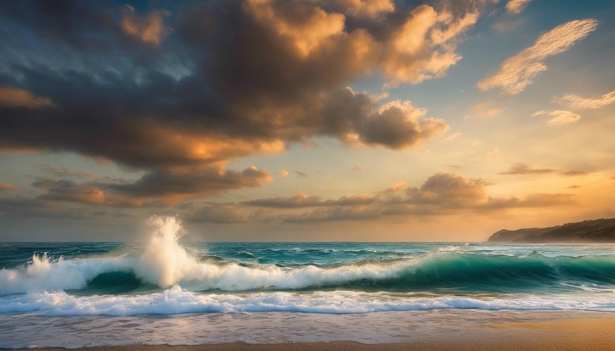 An image of a calm beach with waves, symbolizing healing and recovery after a breakup.