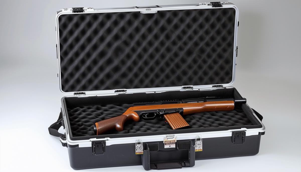 A secure transport case for air guns with locks and padding