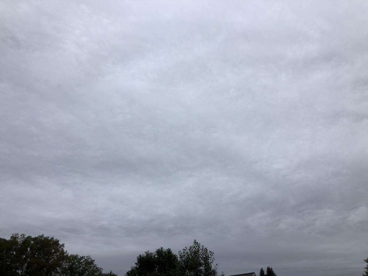 Altostratus clouds covering the sky, creating a gray veil