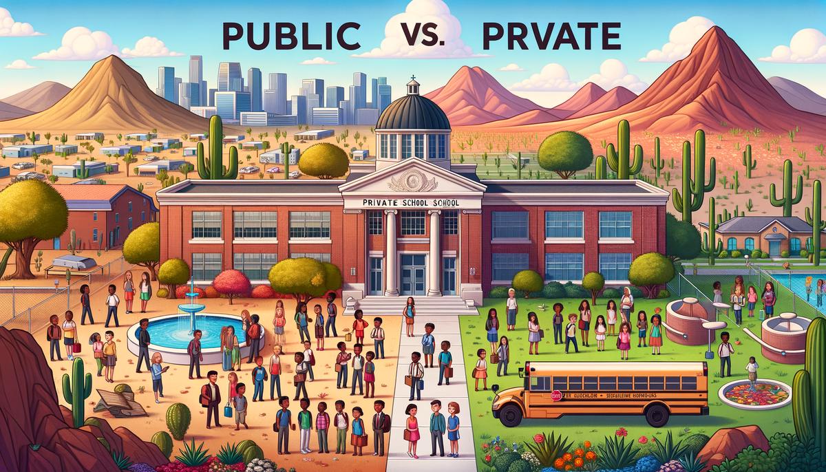 Comparison between public and private schools in Arizona