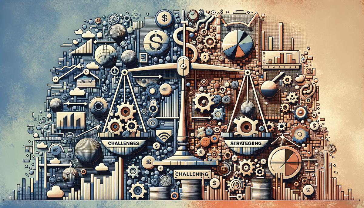 Abstract image representing challenges and strategies in cost savings analysis