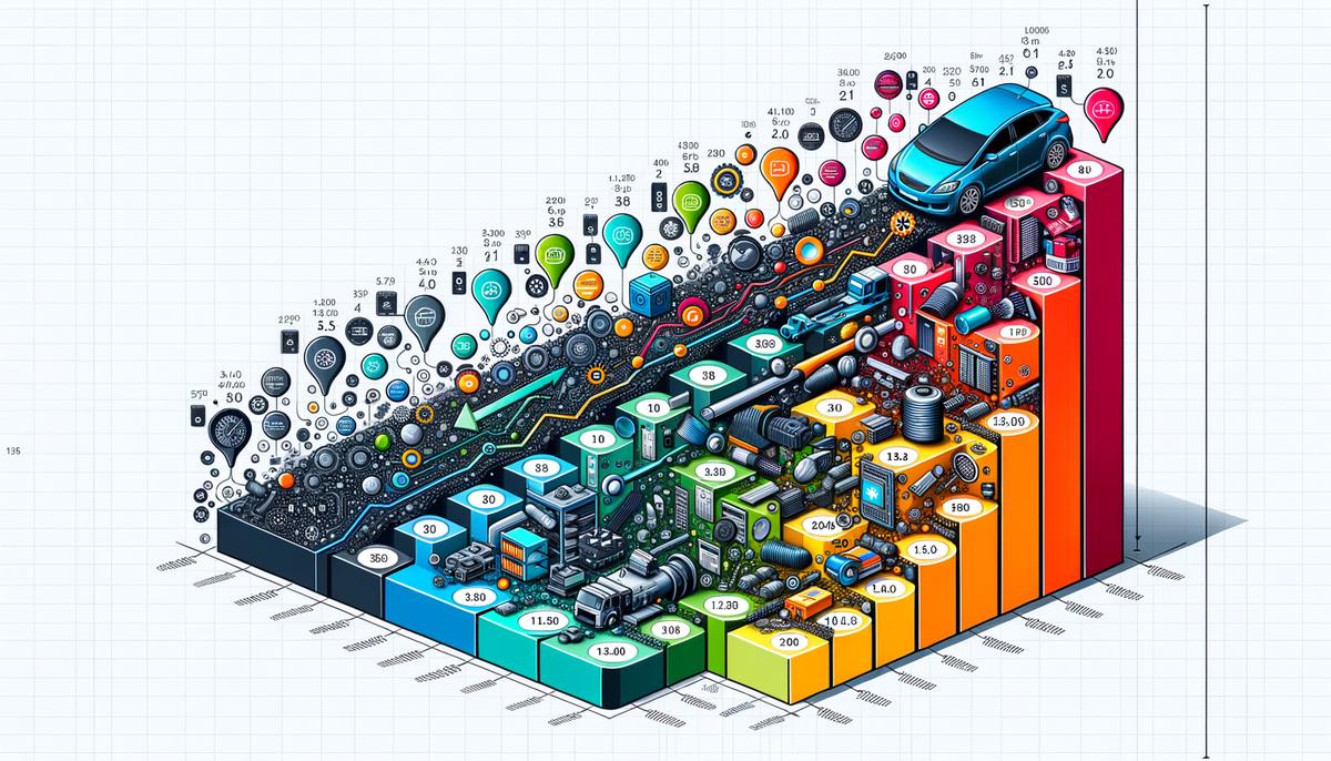 A visual comparison of the varying costs associated with replacing an electric vehicle battery.