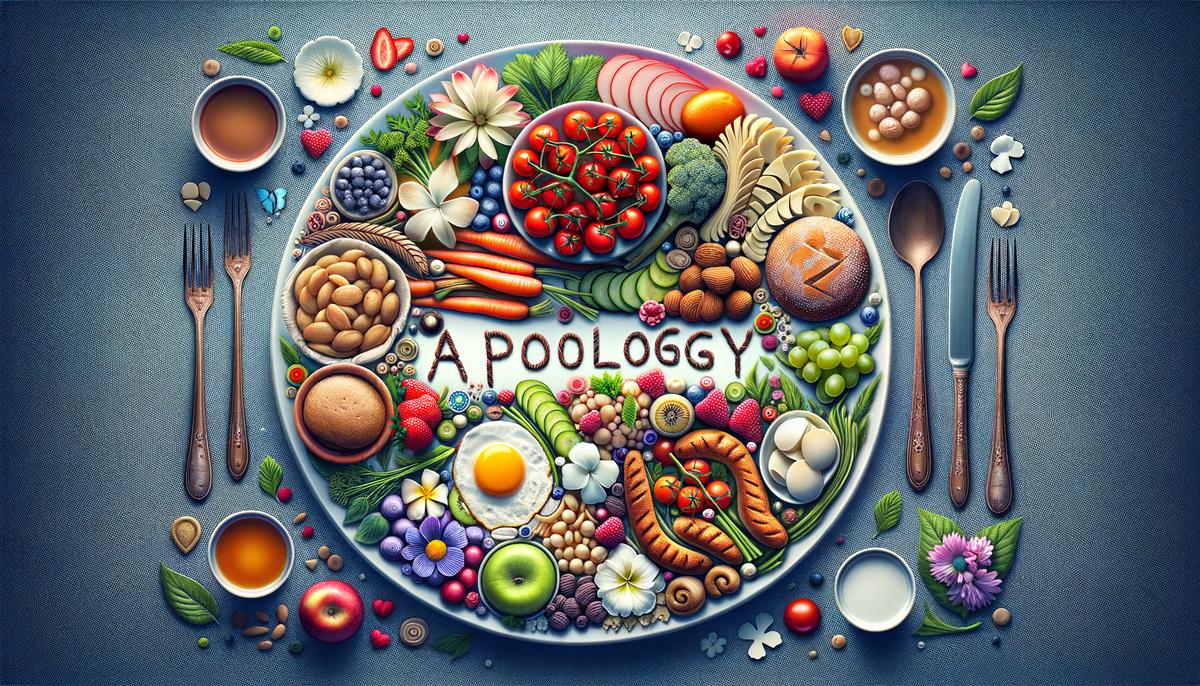 A beautifully prepared meal served on a plate, symbolizing love and apology. Avoid using words, letters or labels in the image when possible.