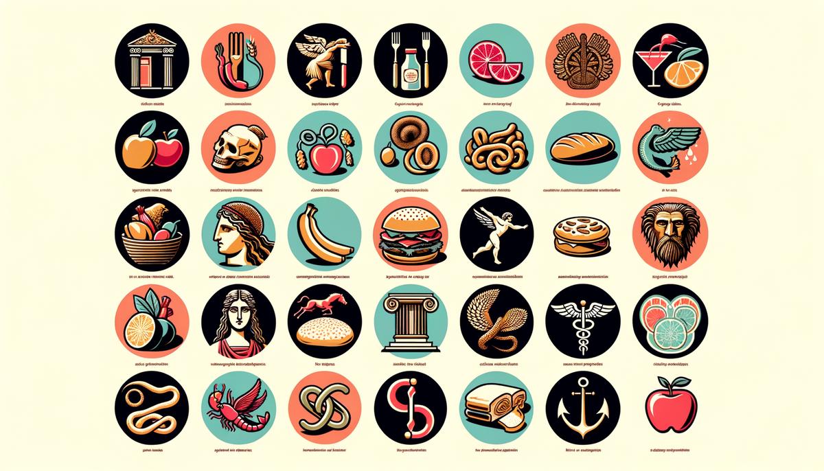 Image of various foods with myth icons to represent different food safety myths