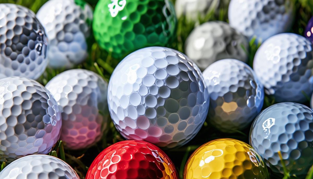 An assortment of different types of golf balls, showcasing the variety available