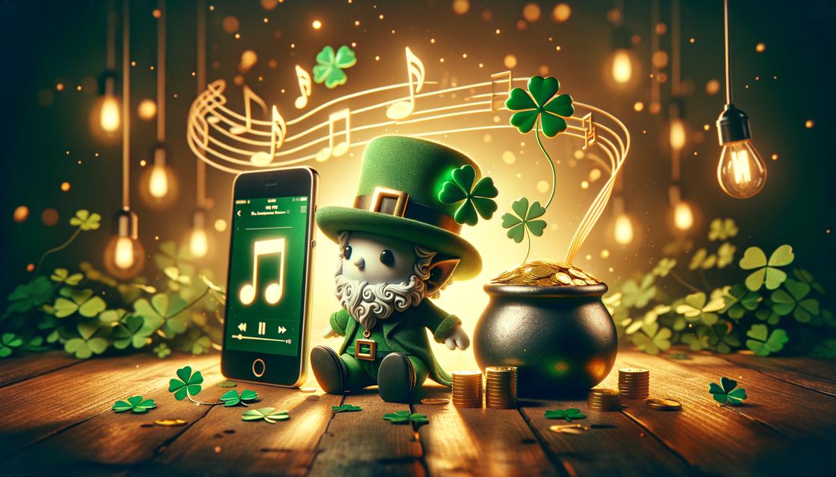 image of a leprechaun-themed playlist to set the mood