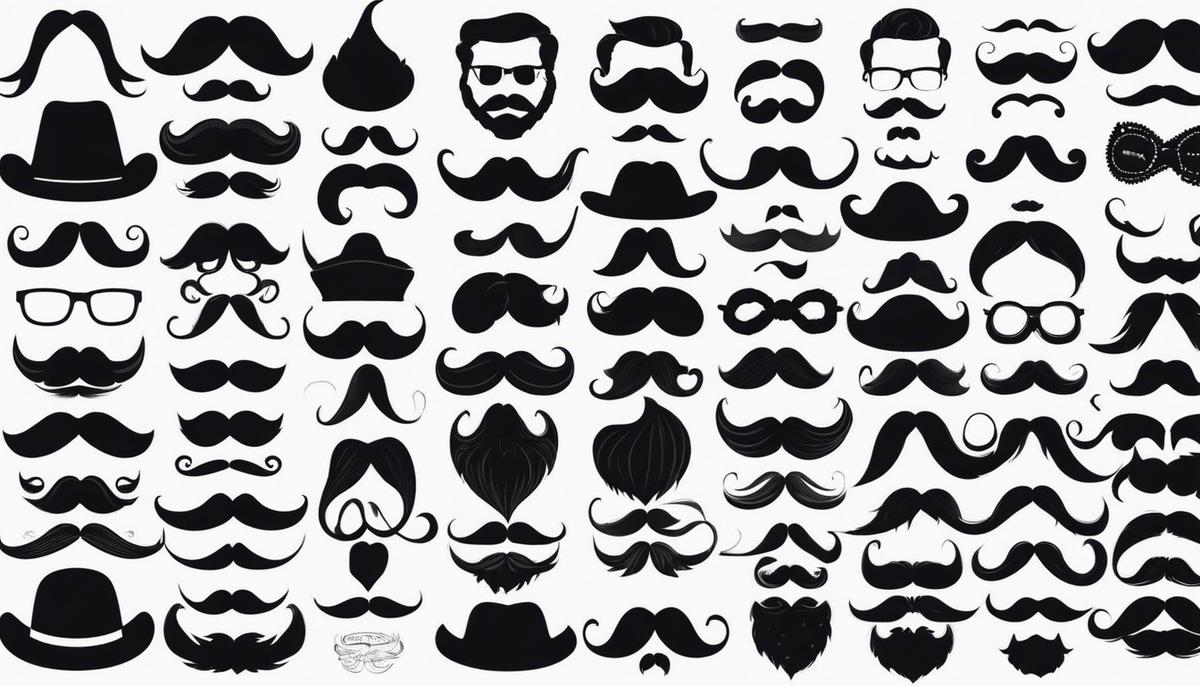 Different styles of mustaches, from the Chevron to the Handlebar, described in the text above.