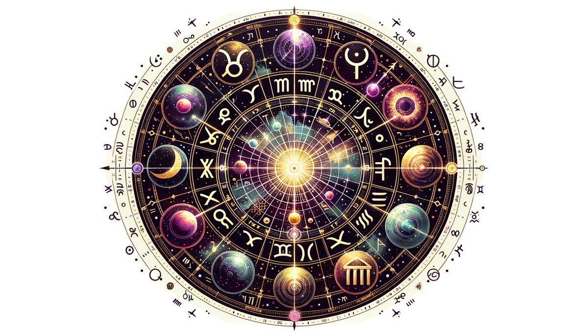 Astrological chart with planetary clusters marked on specific houses showing energy and growth potential