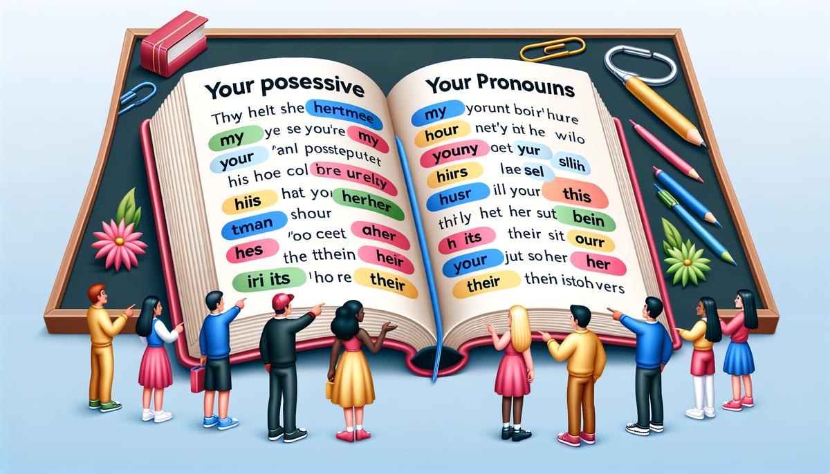 Image showing the concept of possessive pronouns and their importance in the English language