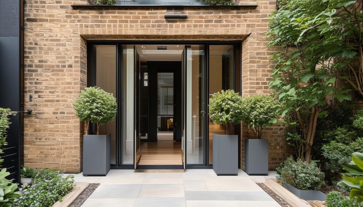 A private entrance to a maisonette, emphasizing the heightened sense of privacy and exclusivity it offers compared to traditional flats with shared access.