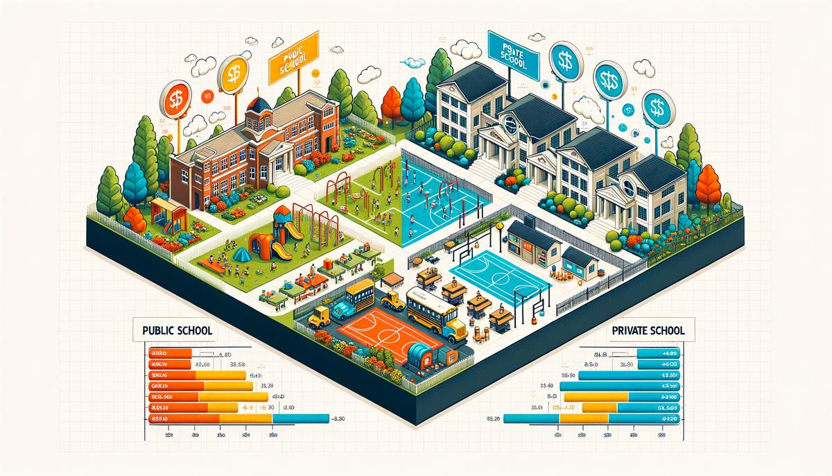 Comparison of public and private school costs in California