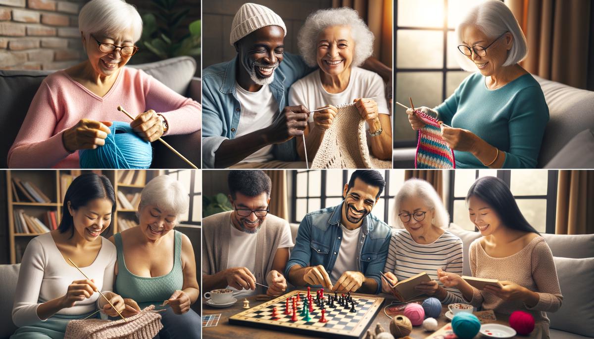 An image of seniors engaged in group activities at a senior living community, showcasing the importance of social connections and emotional support for mental well-being among older adults