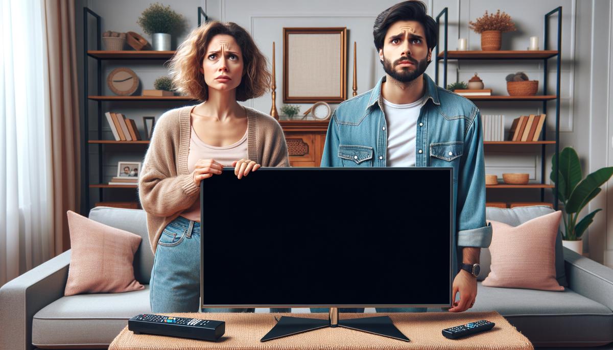 A person looking at a TV screen in confusion, symbolizing service outage investigation