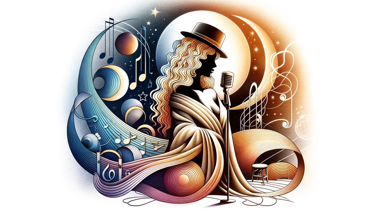 An artistic image symbolizing the journey and mystique of Stevie Nicks