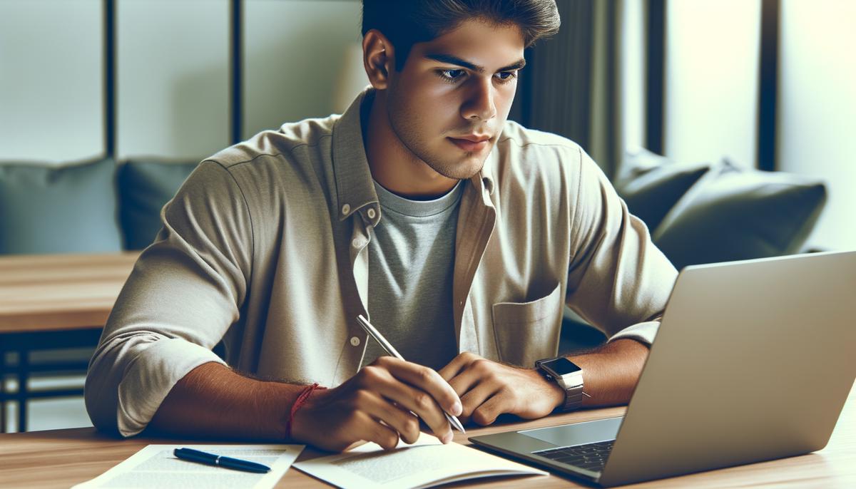 A college student thoroughly researching the background of a professional before a networking meeting.