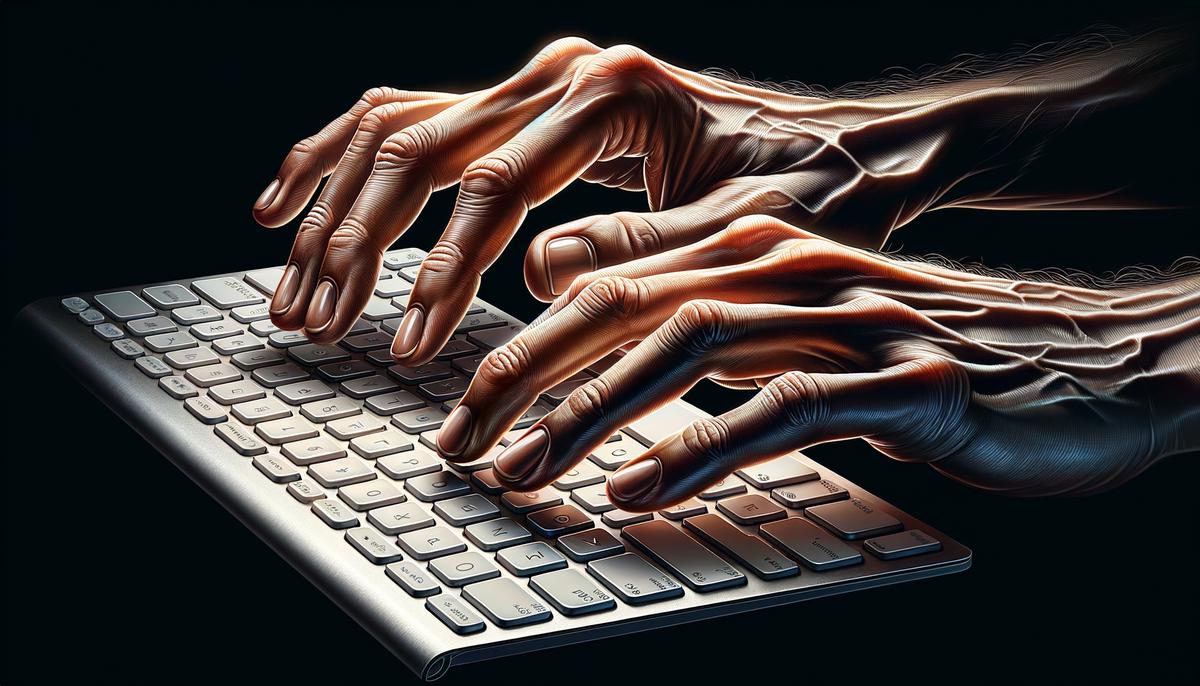 image of two hands typing on a keyboard