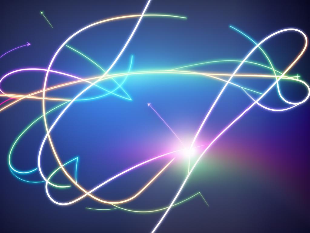 Illustration of quantum entanglement depicting two particles connected by a line.